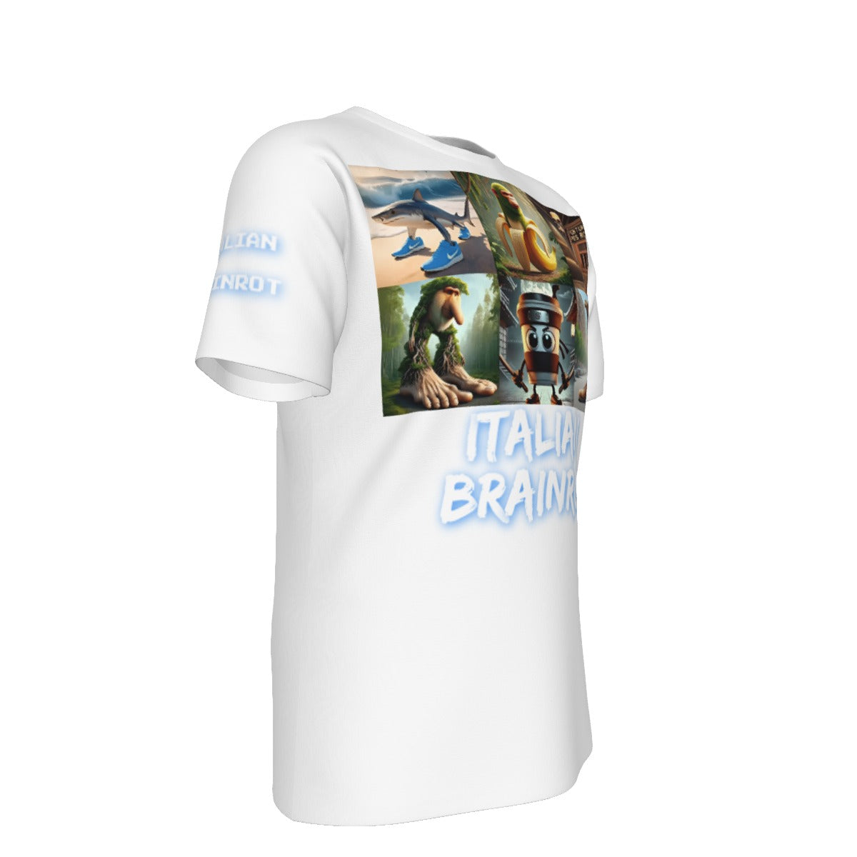 Adult Italian Brainrot Characters O-Neck T-Shirt | 190GSM Cotton