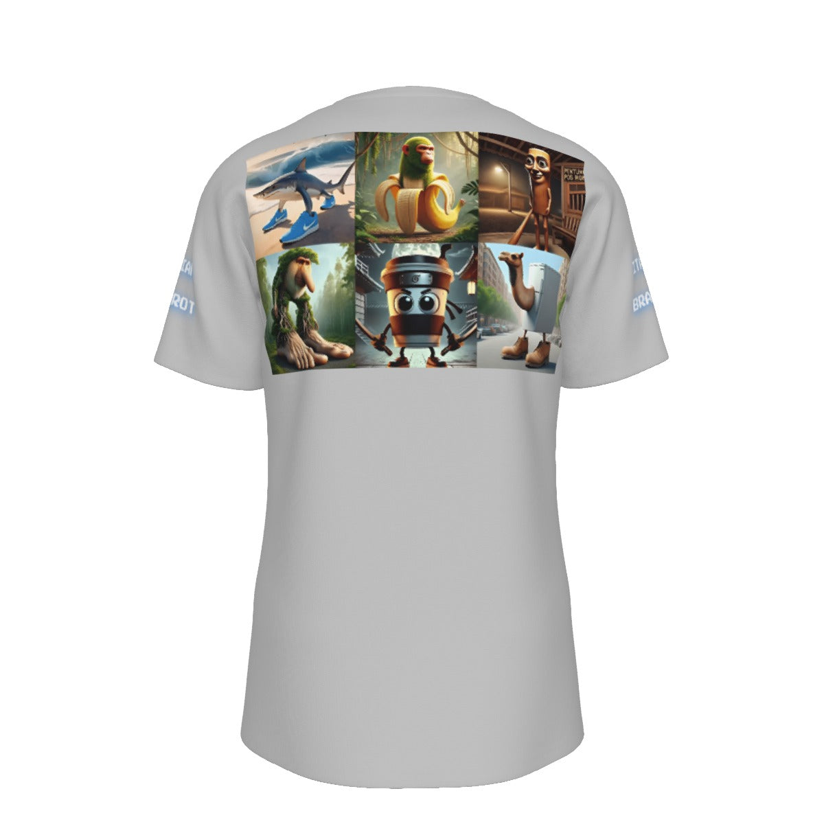 Adult Italian Brainrot Grey O-Neck T-Shirt | 190GSM Cotton