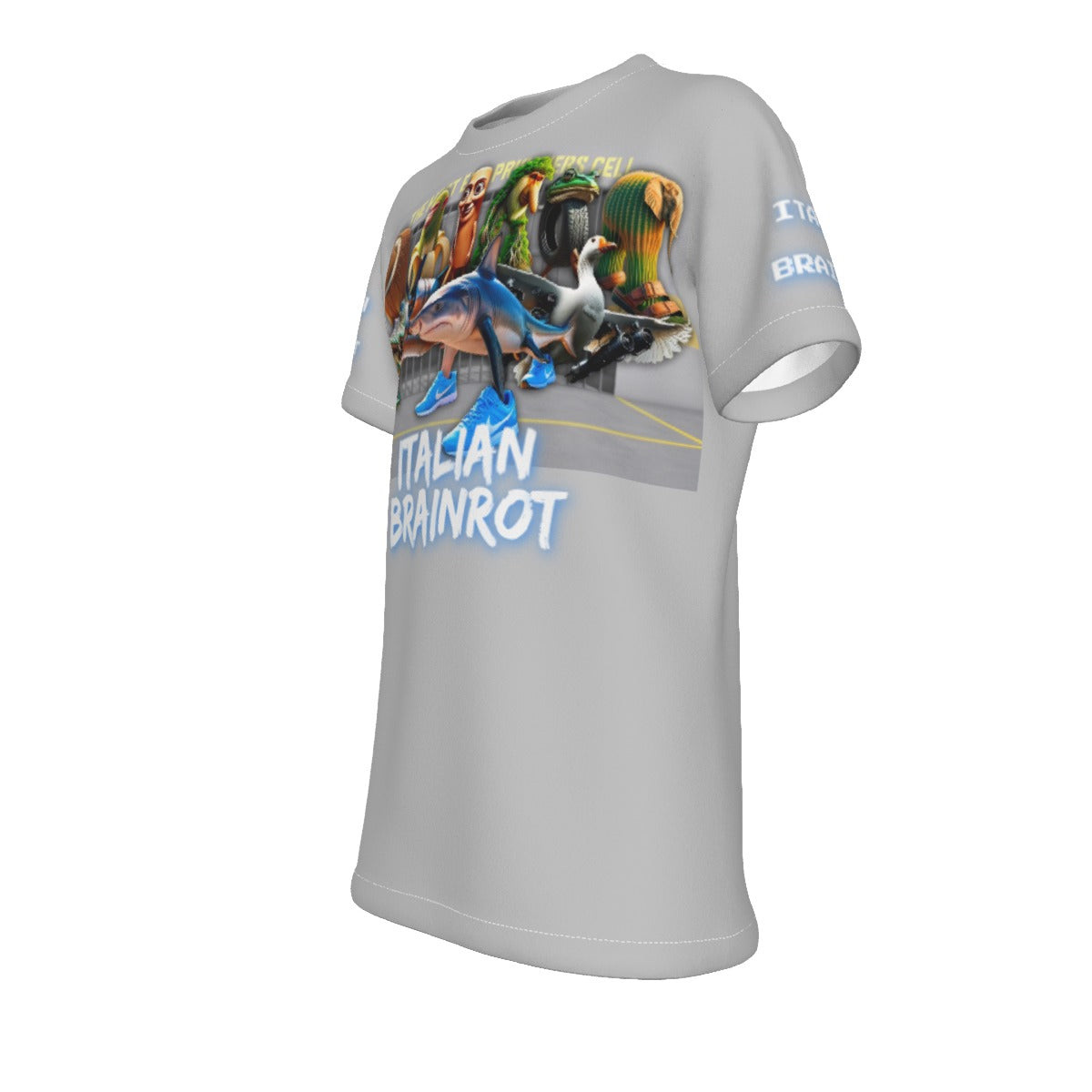 Kid's Italian Brainrot Grey T-Shirt