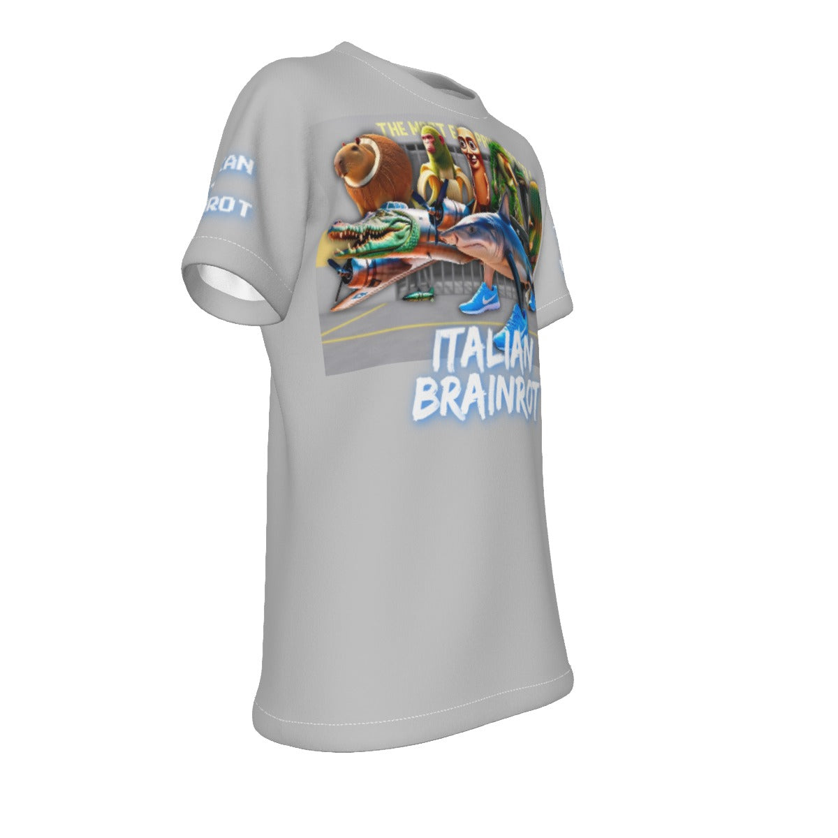 Kid's Italian Brainrot Grey T-Shirt