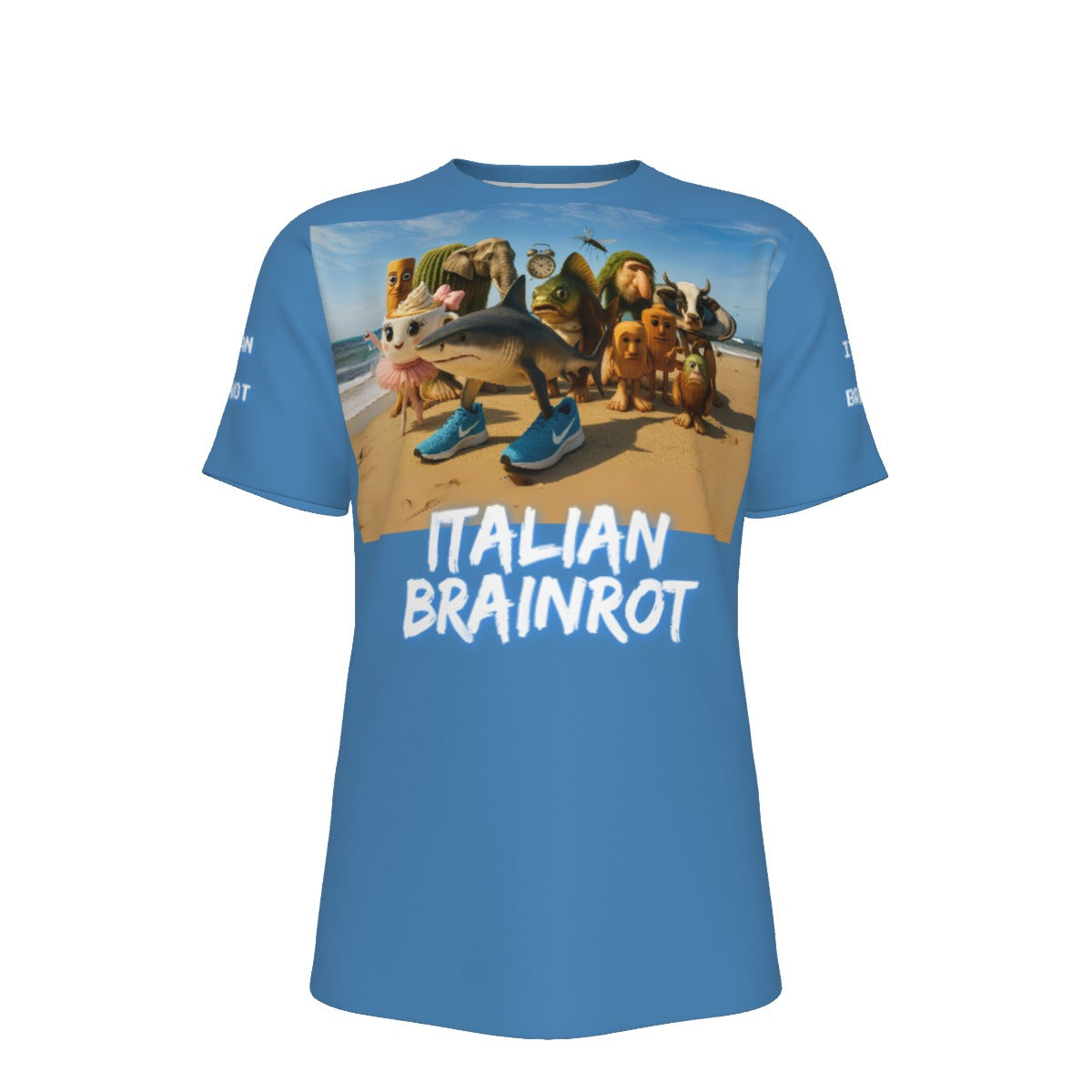 Adult Italian Brainrot Tralalero Blue T-Shirt | 190GSM Cotton