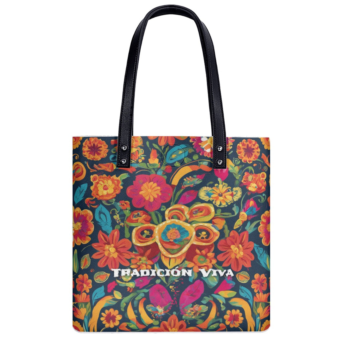 Mexican Style Tradicion Viva PU Tote Shoulder Bag