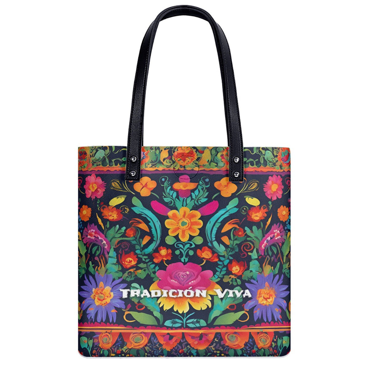 Mexican Tote Bag Viva Tradicion PU Shoulder Bag