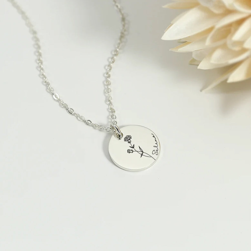 Personalized Custom Floral Necklace