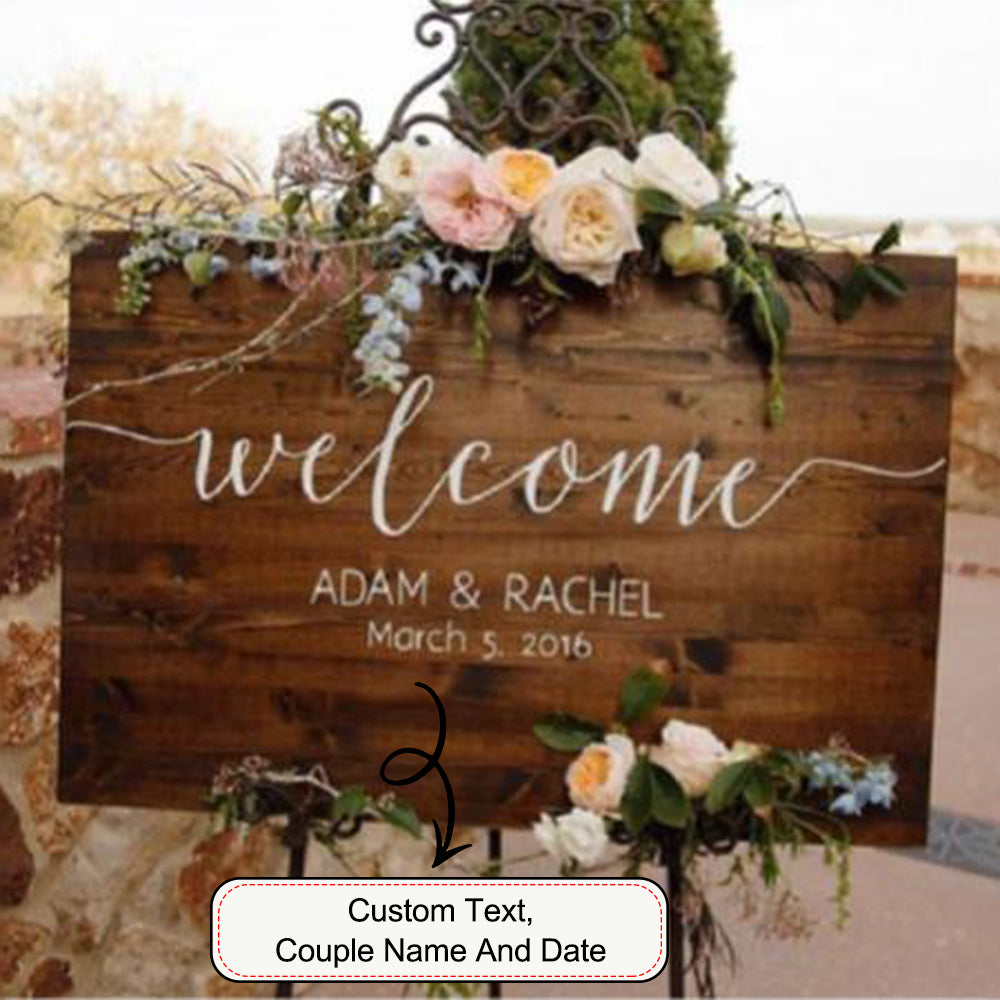 Personalized Wood Welcome Sign