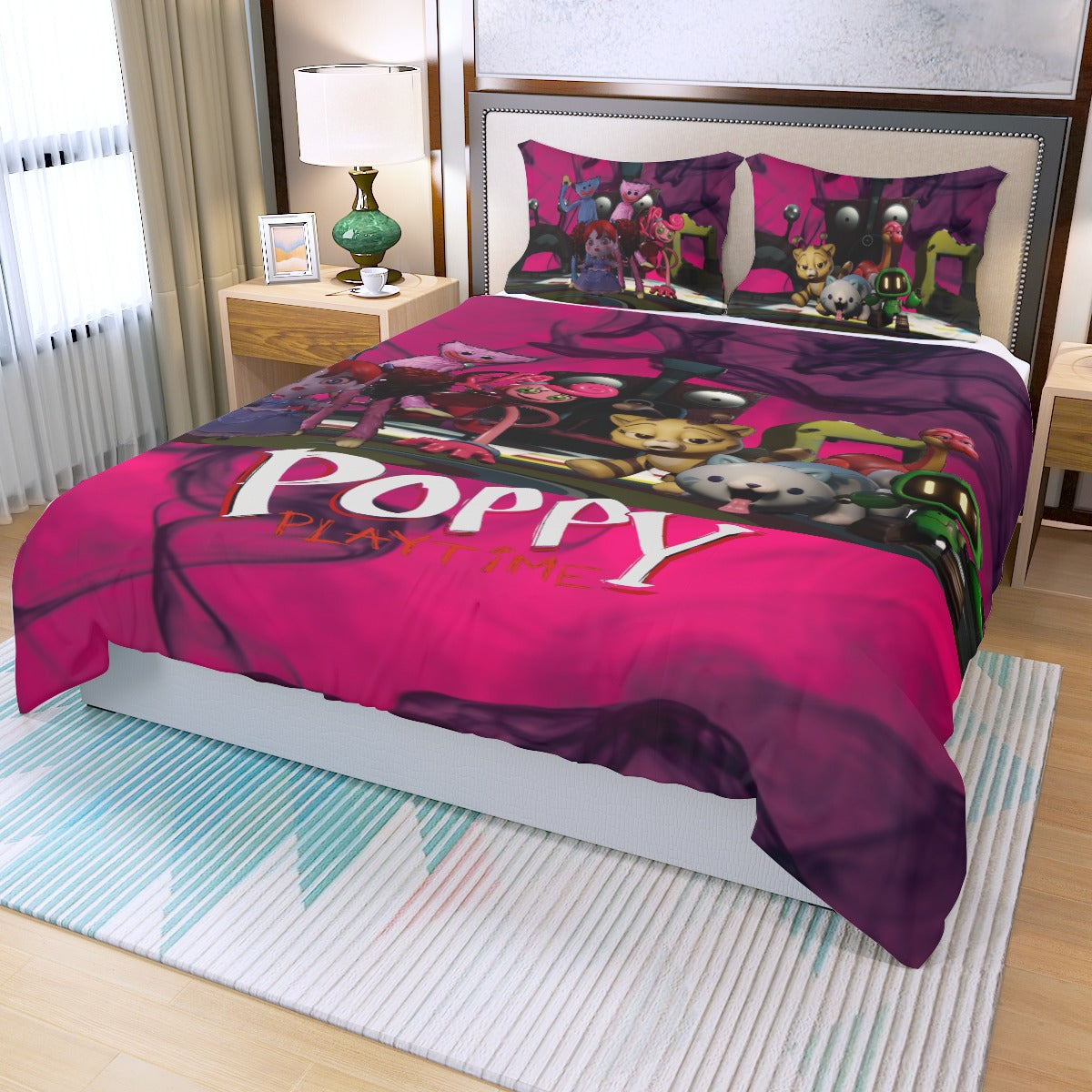 Kissy Missy Huggy Wuggy Three Piece Duvet Cover Set