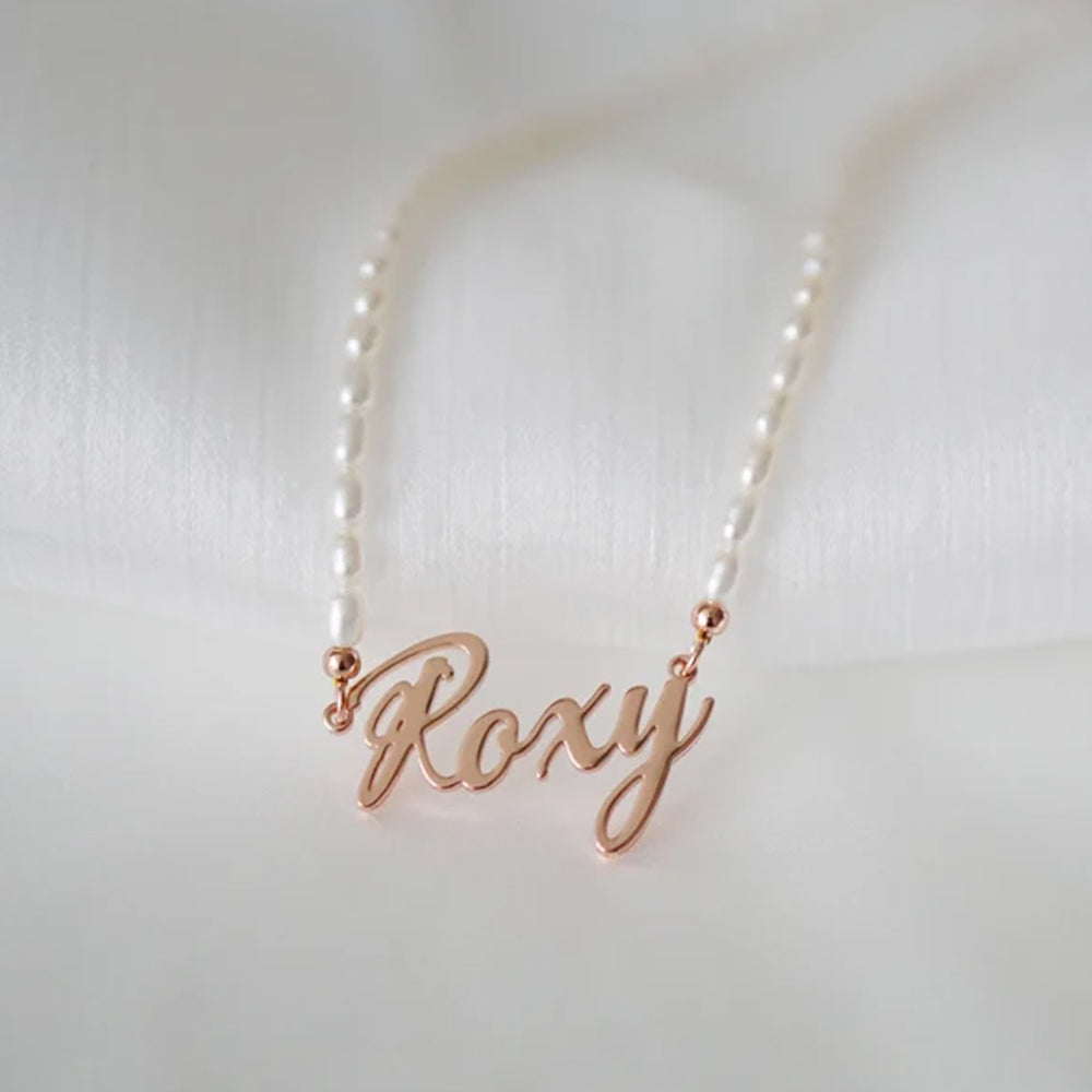 Personalized Name Pearl Necklace