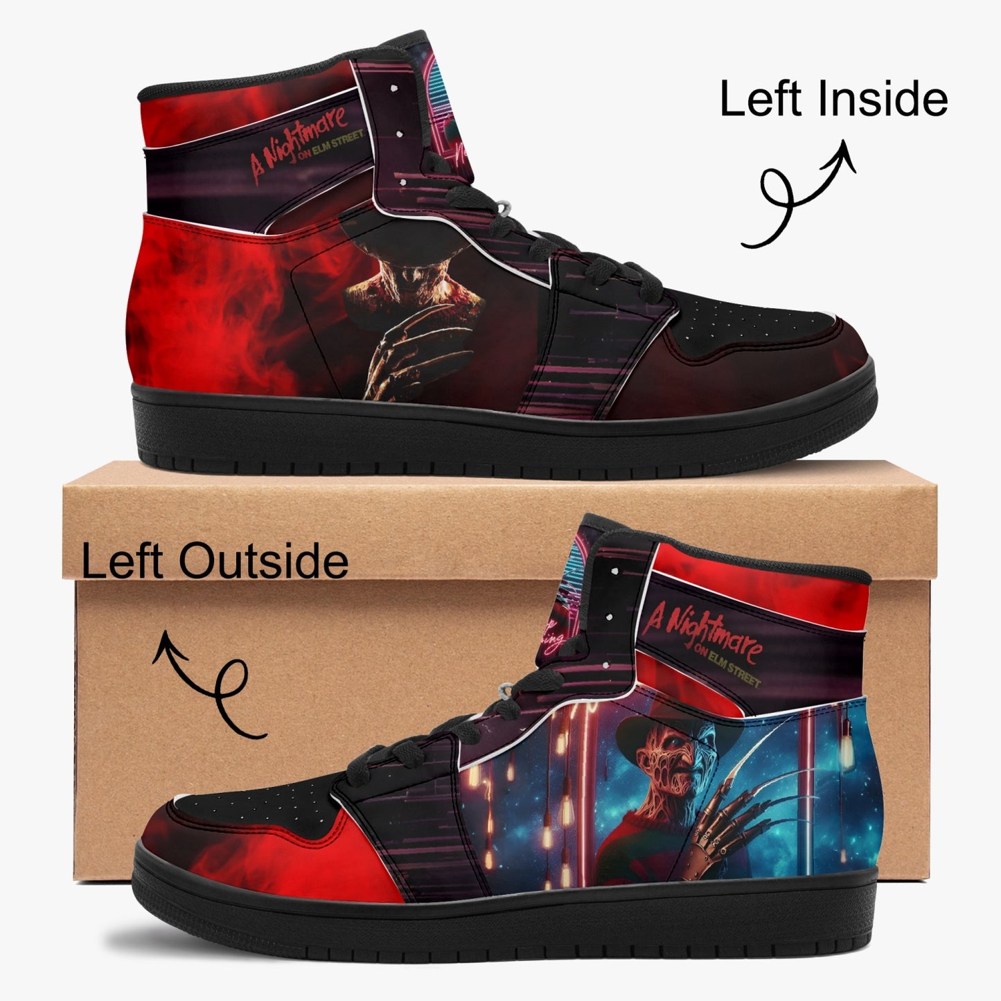 Freddy Nightmare Elm Street High Top Sneakers