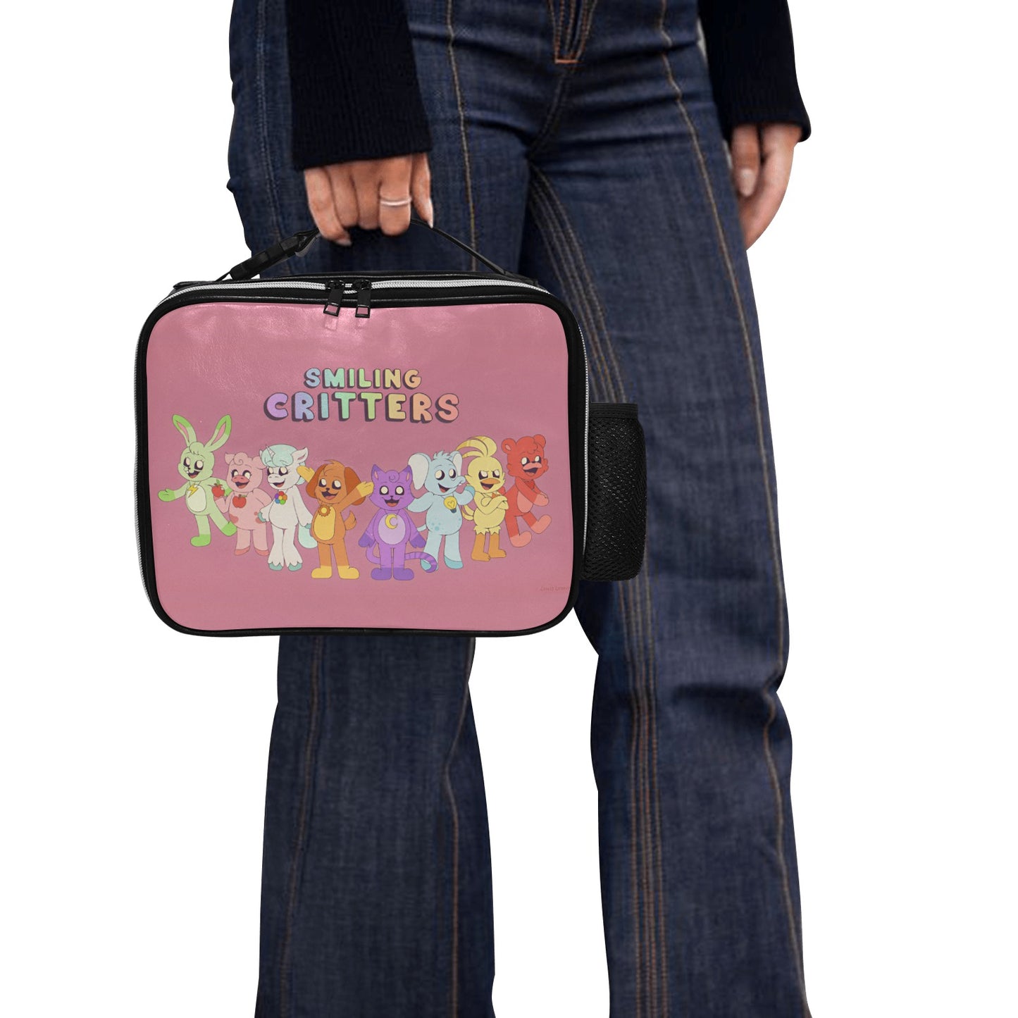 Smiling Critters PU Leather Lunch Box