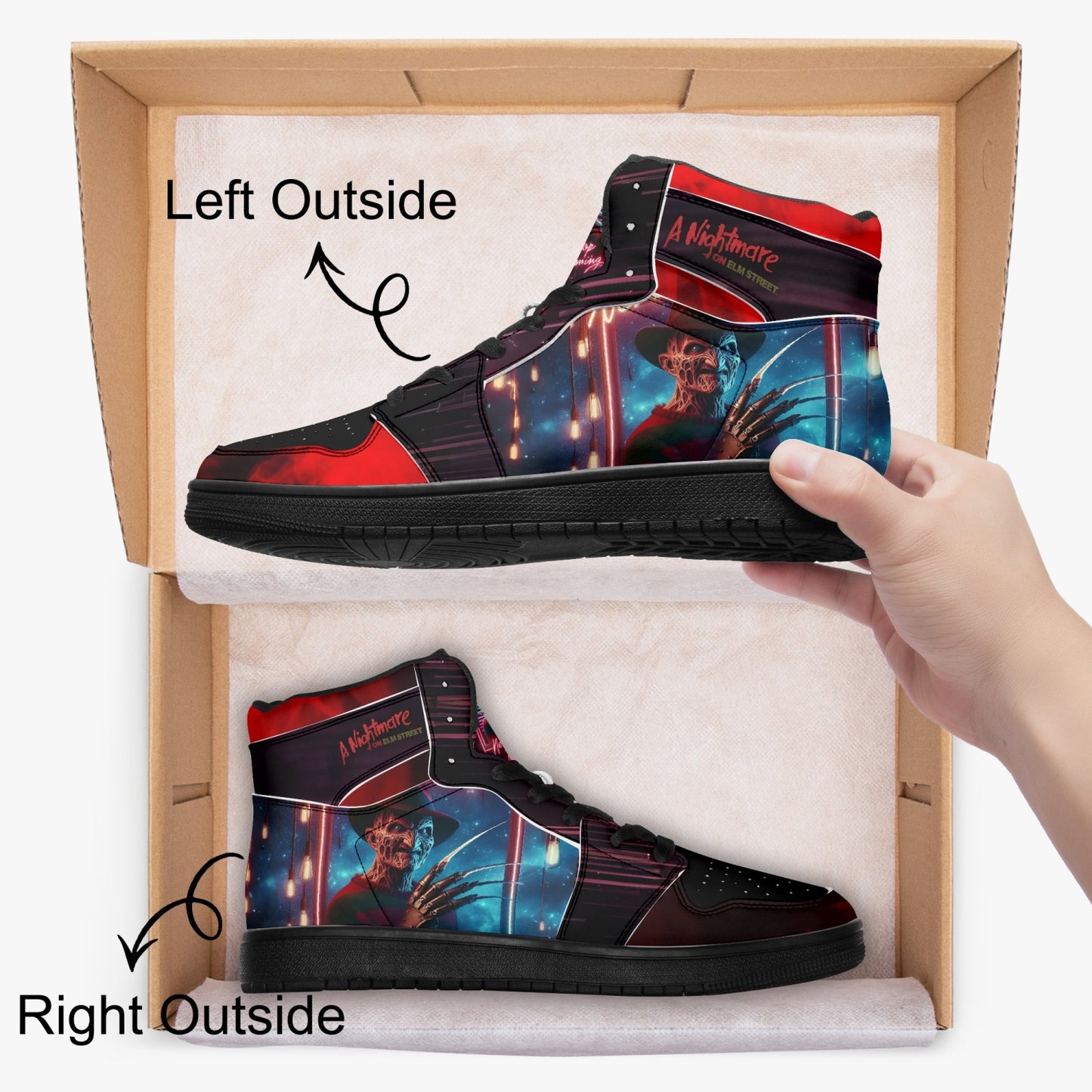 Freddy Nightmare Elm Street High Top Sneakers