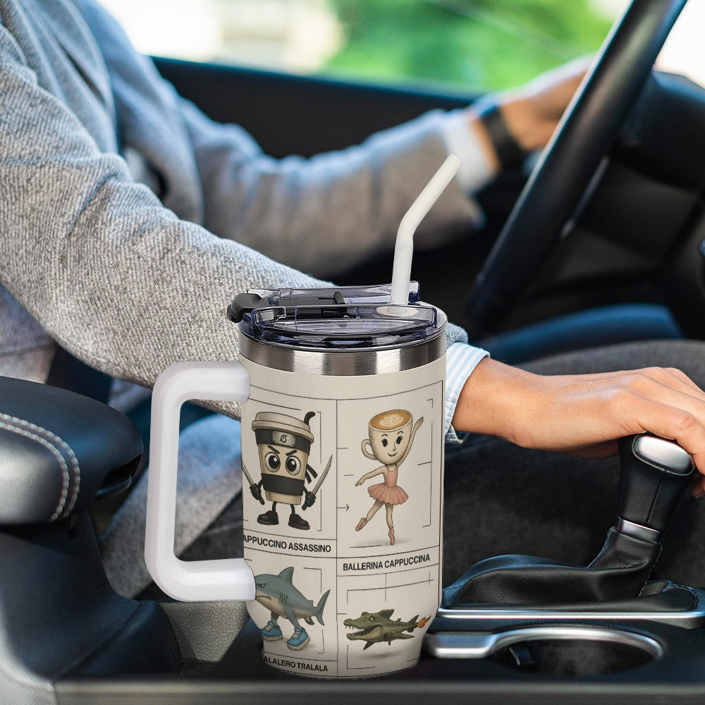 Italian Brainrot Large capacity car cup