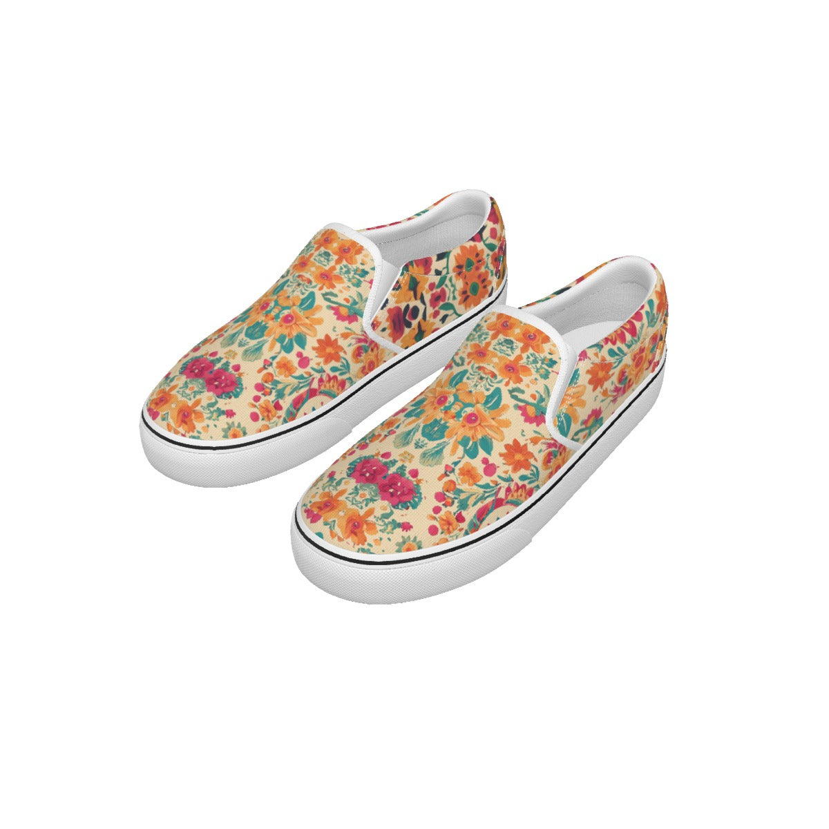 Floral Slip On Sneakers