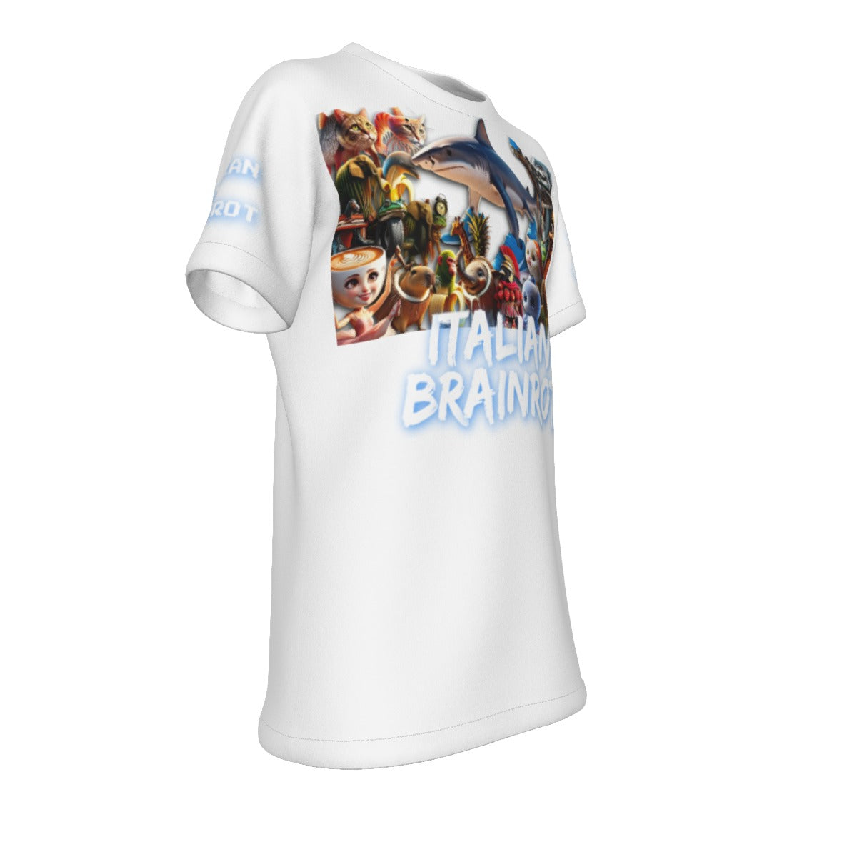 Kid's Italian Brainrot Tralalero White T-Shirt