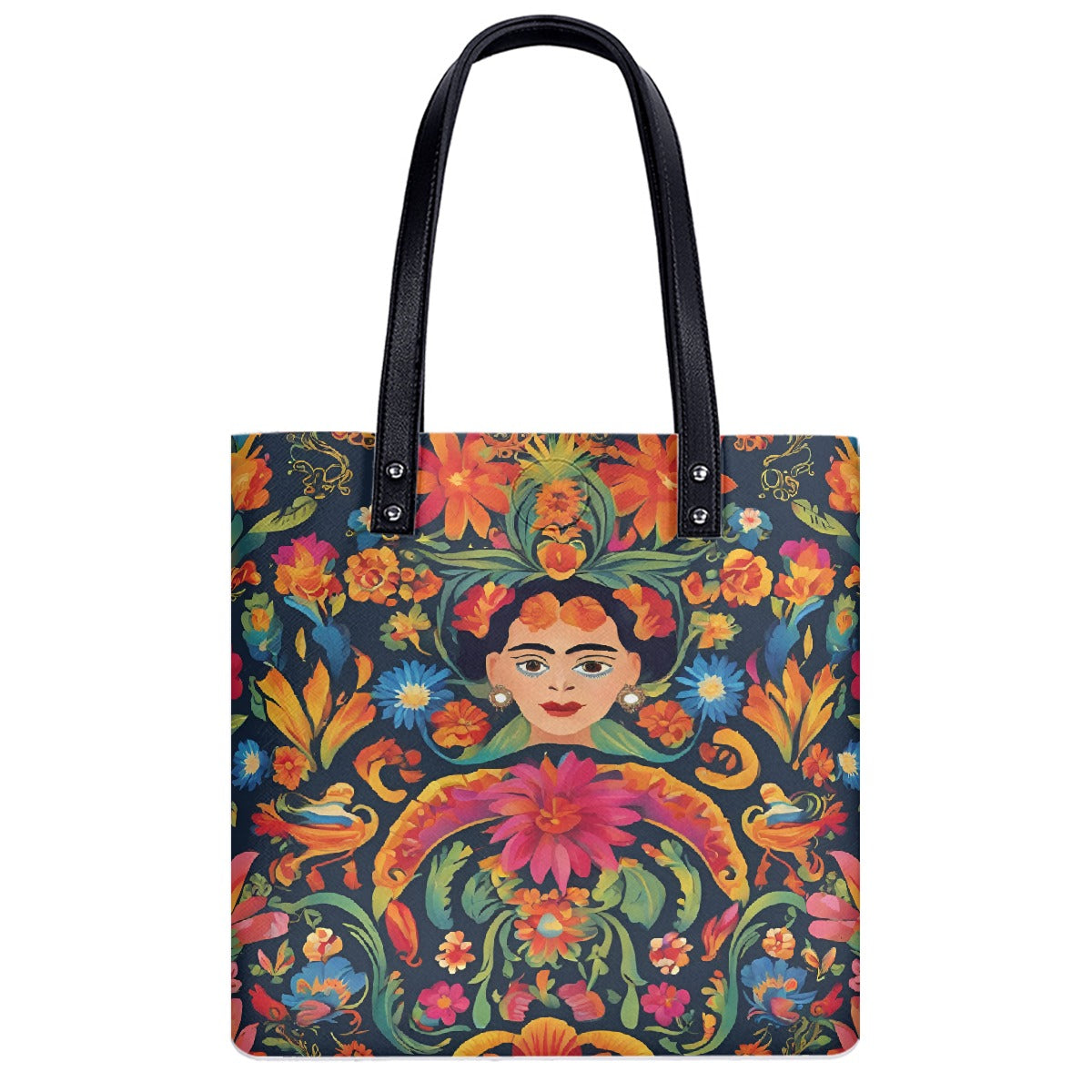 Mexican Tote Bag Viva Tradicion Beach Boho PU Shoulder Bag