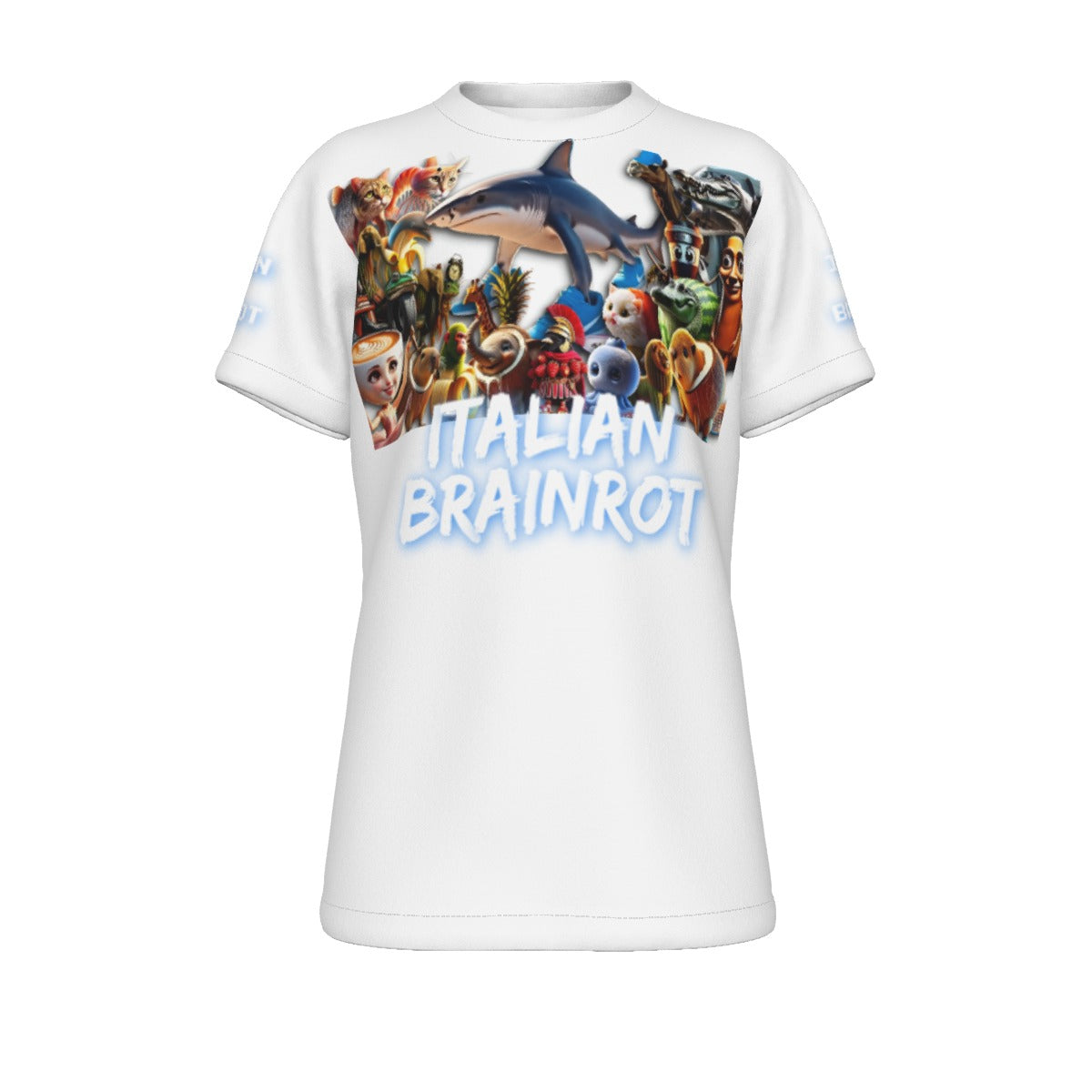 Kid's Italian Brainrot Tralalero White T-Shirt