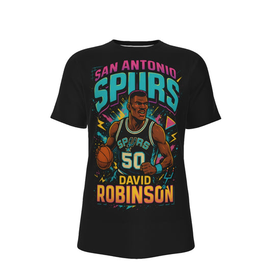 San Antonio Basketball Throwback Robinson T-Shirt | 190GSM Cotton