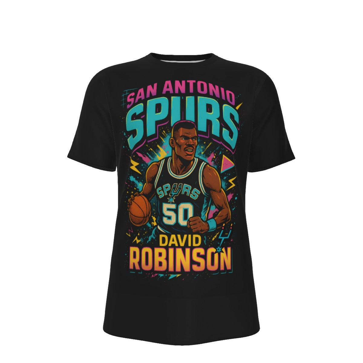 San Antonio Basketball David Robinson T-Shirt | 190GSM Cotton