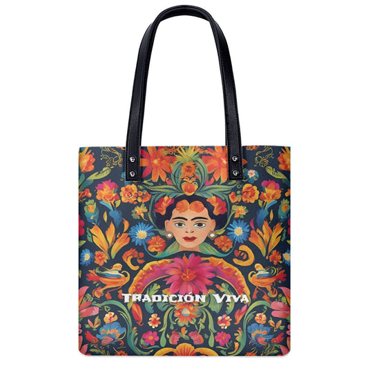 Mexican Tote Bag Viva Tradicion Beach Boho PU Shoulder Bag