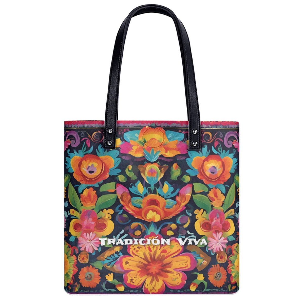 Mexican Tote Bag Tradicion Viva PU Shoulder Bag