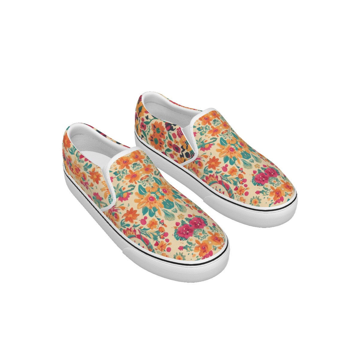 Floral Slip On Sneakers