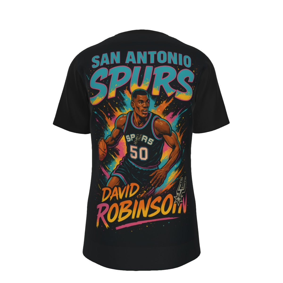 San Antonio Basketball Throwback Robinson T-Shirt | 190GSM Cotton