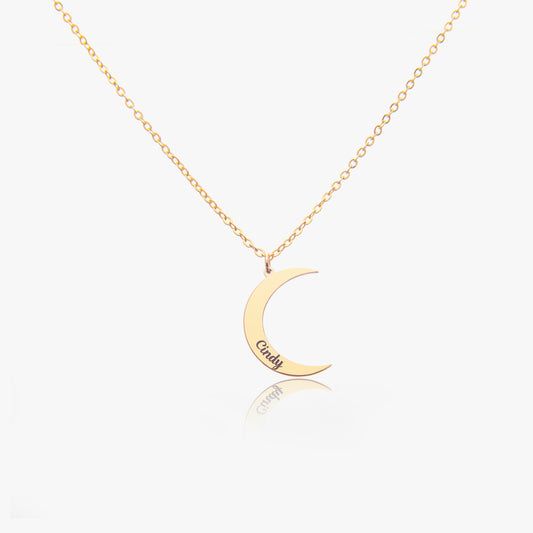 Custom Crescent moon necklace