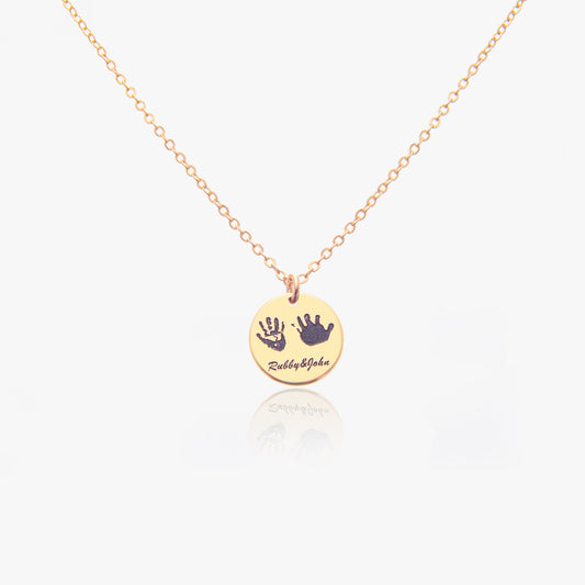 Custom Handprint Necklace with Name