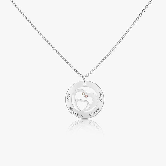 Circle with Heart Pendant