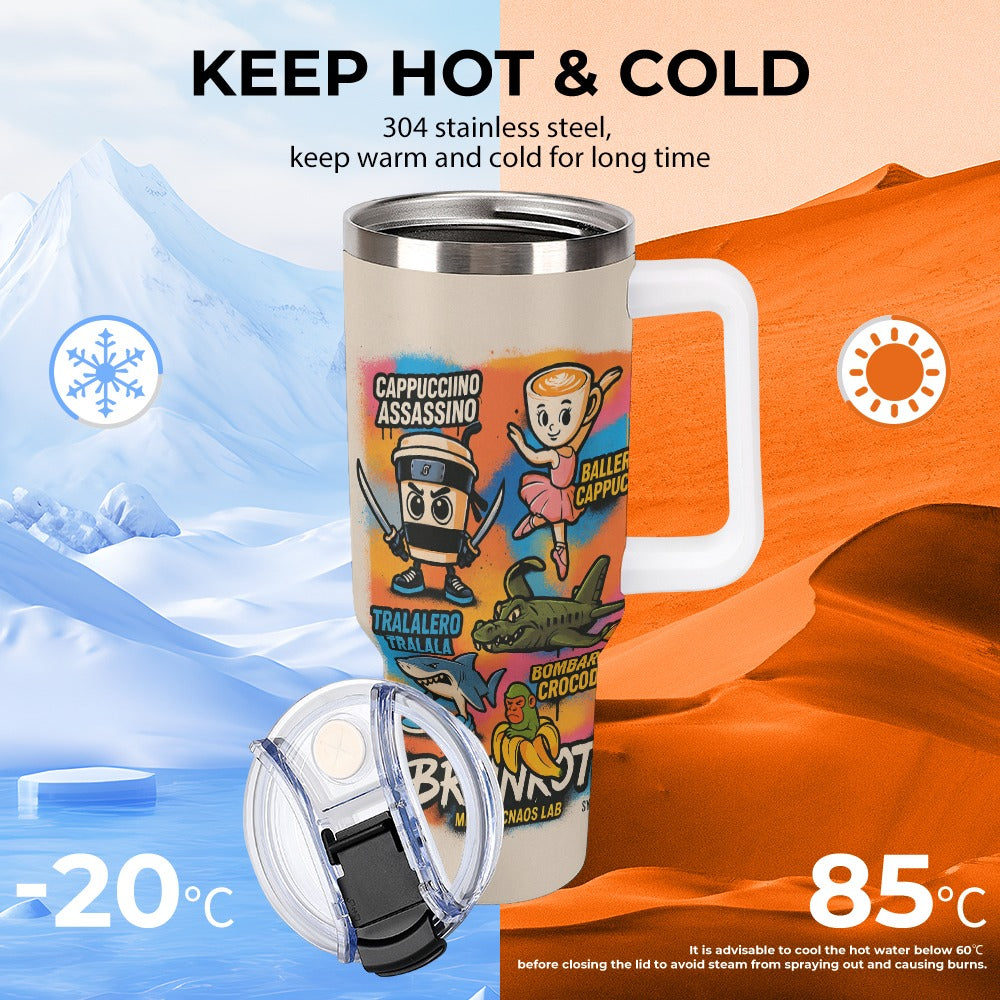 Italian Brainrot Large capacity car cup