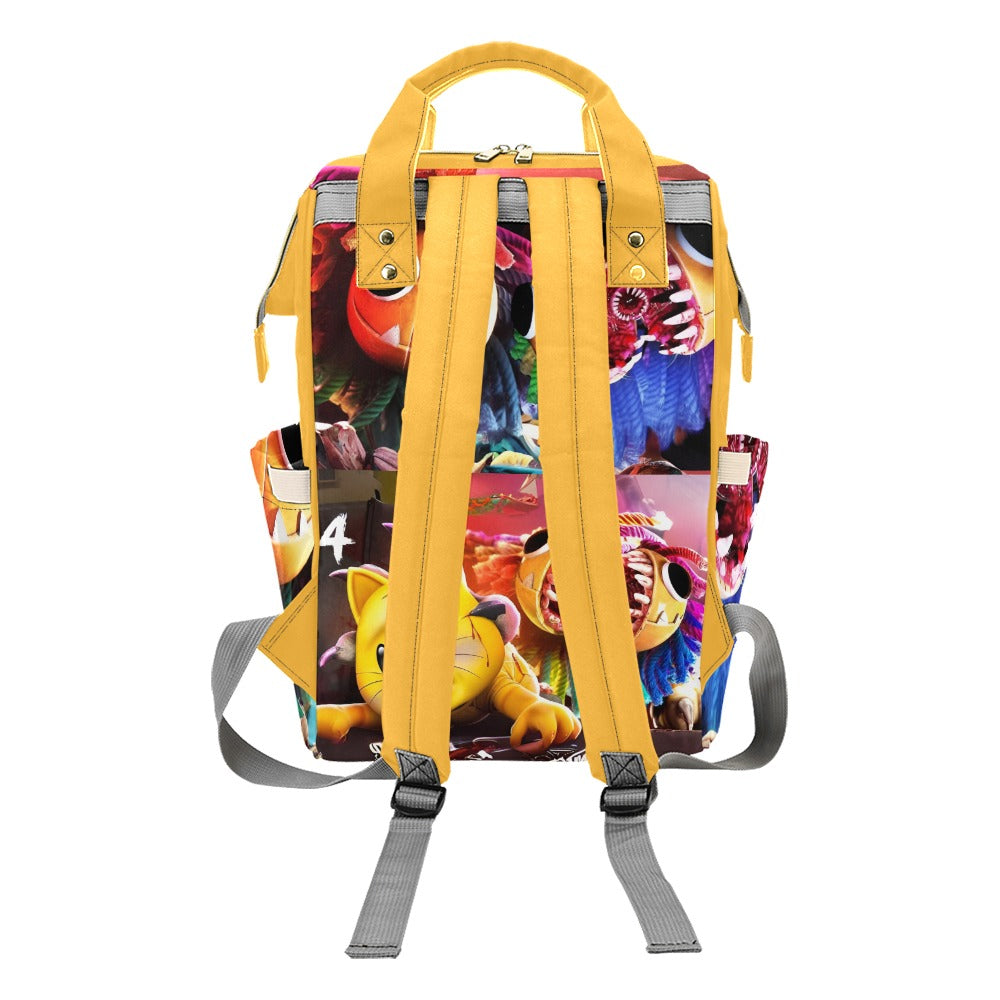 Yarnaby The Lion Multi-Function Backpack with Side Drink Holder Pockets