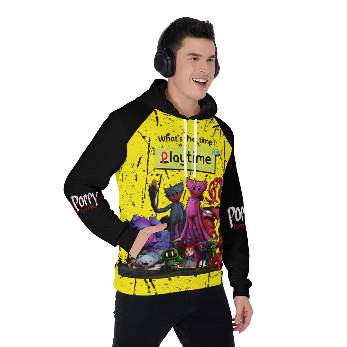 Mens Poppy Playtime Huggy Wuggy Pullover Hoodie