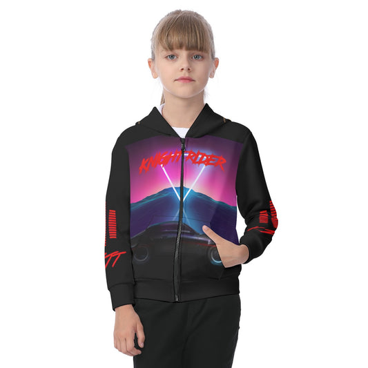 Kids Kitt Knight Rider Zip Up Hoodie