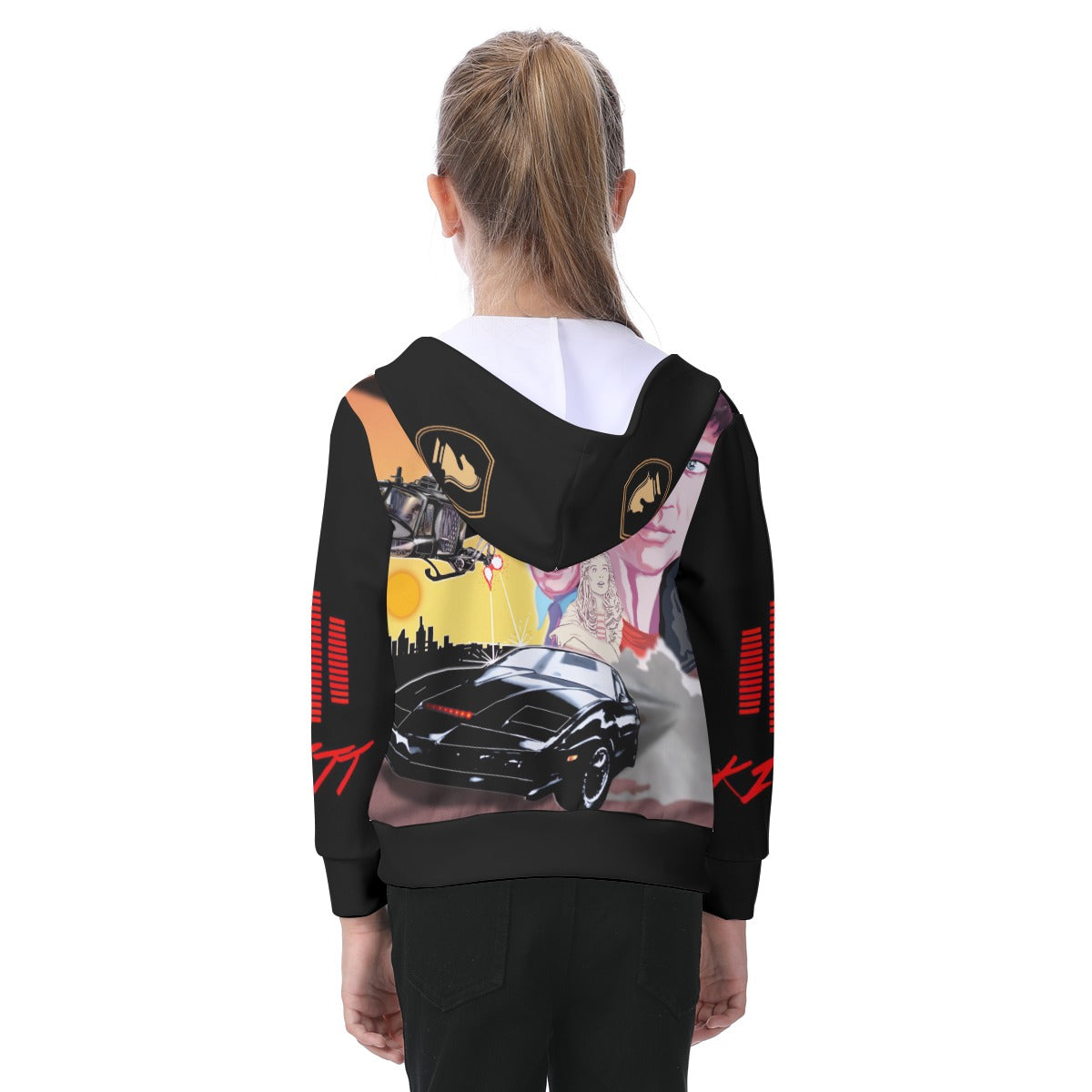 Kids Kitt Knight Rider Zip Up Hoodie