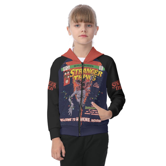 Kids Stranger Things Zip Up Hoodie