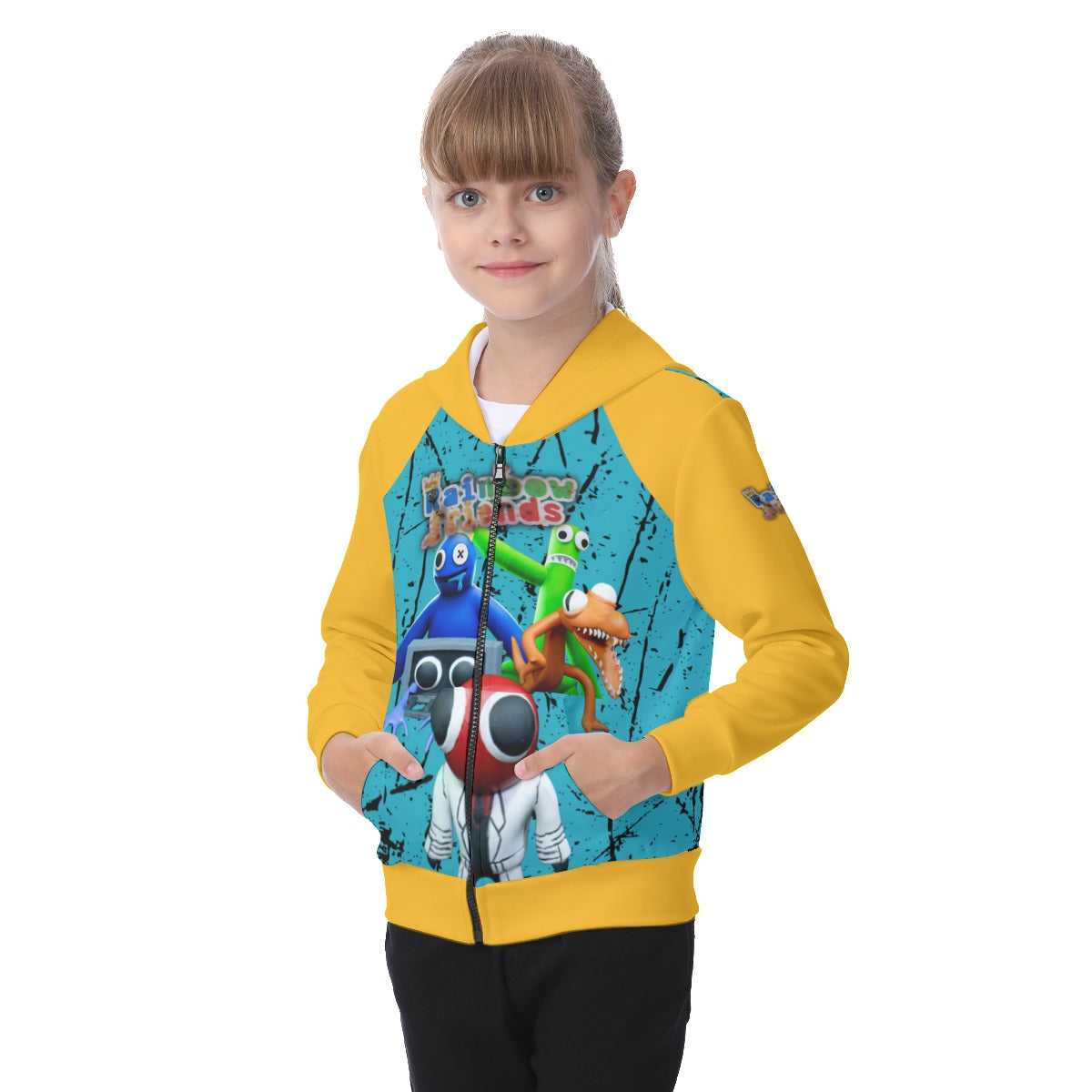 Kids Rainbow Friends Zip Up Hoodie