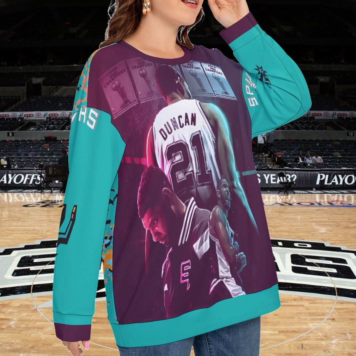 Spurs Tim Duncan Sweater (Plus Size)