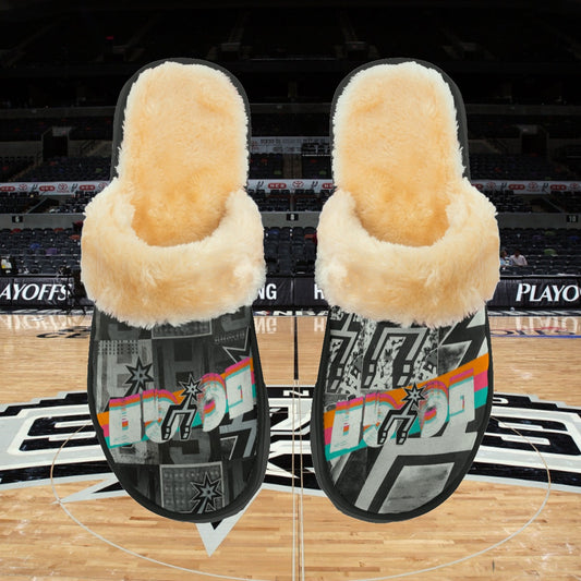 Men's Spurs Plush Slippers