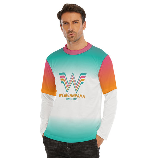 San Antonio Wemby Basketball Long Sleeve Two-piece T-shirt