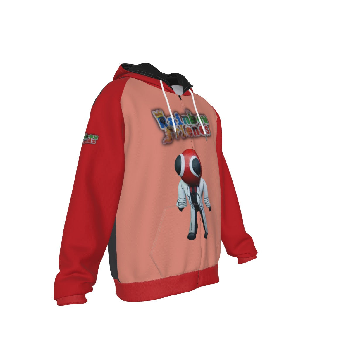 Adult Rainbow Friends Red Zip Up Hoodie