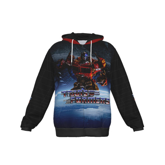 Optimus Prime G1 Zip Up Hoodie With Pocket