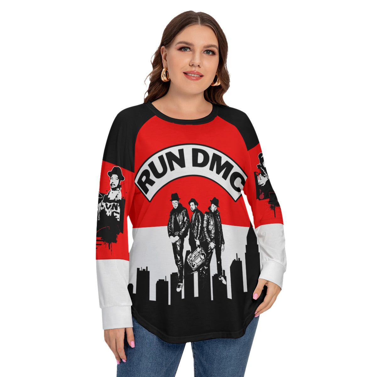 Womens Run DMC Long Sleeve Shirt (Plus Size)