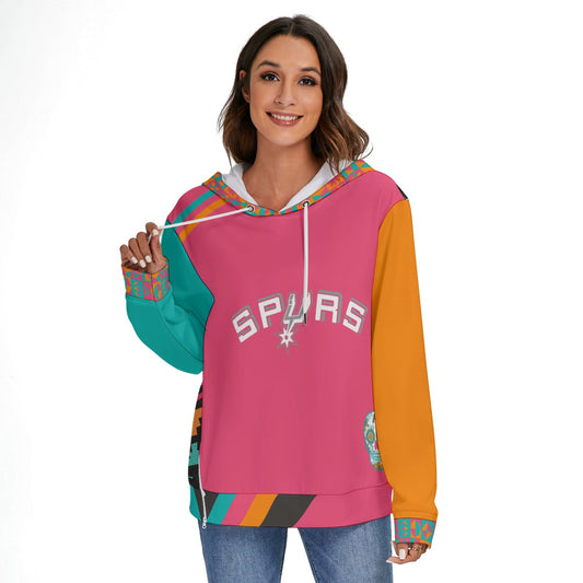 Women's San Antonio Basketball Heavy Fleece Zip-on-the-Side Hoodie