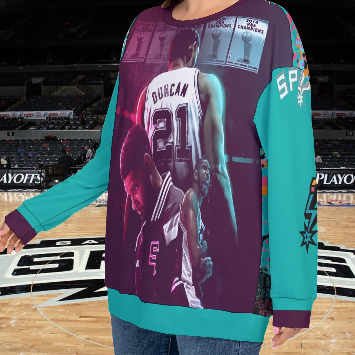 Spurs Tim Duncan Sweater (Plus Size)