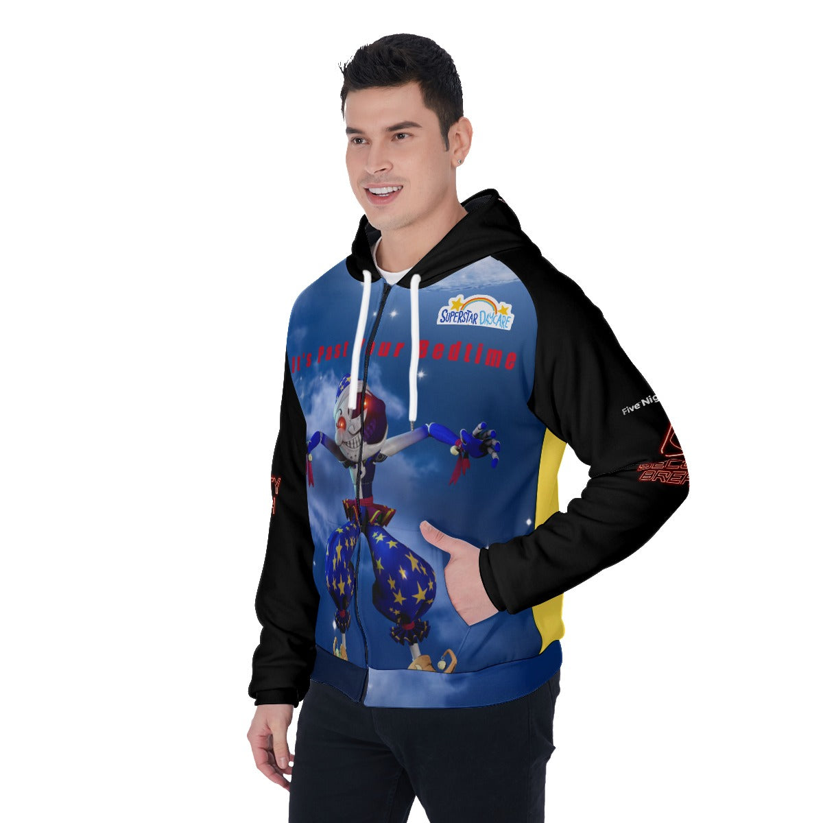 Mens Sundrop FNAF Zip Up Hoodie