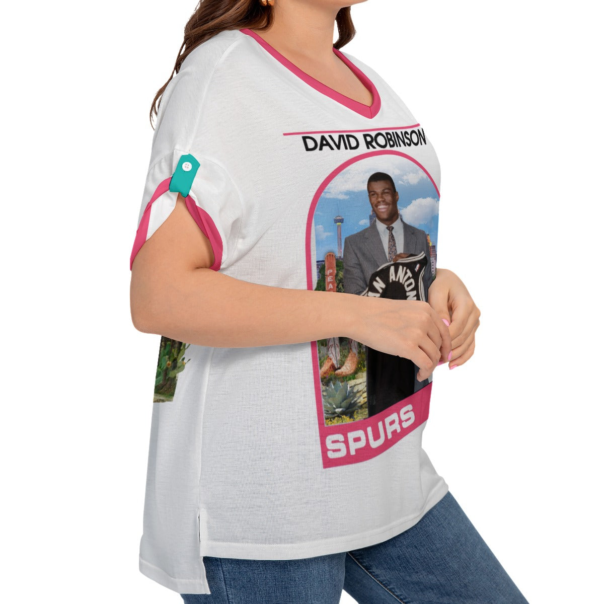 Womens Spurs David Robinson Shirt (Plus Size)