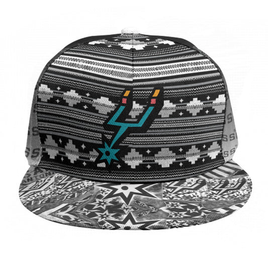 San Antonio Serape Basketball Baseball Cap With Flat Brim