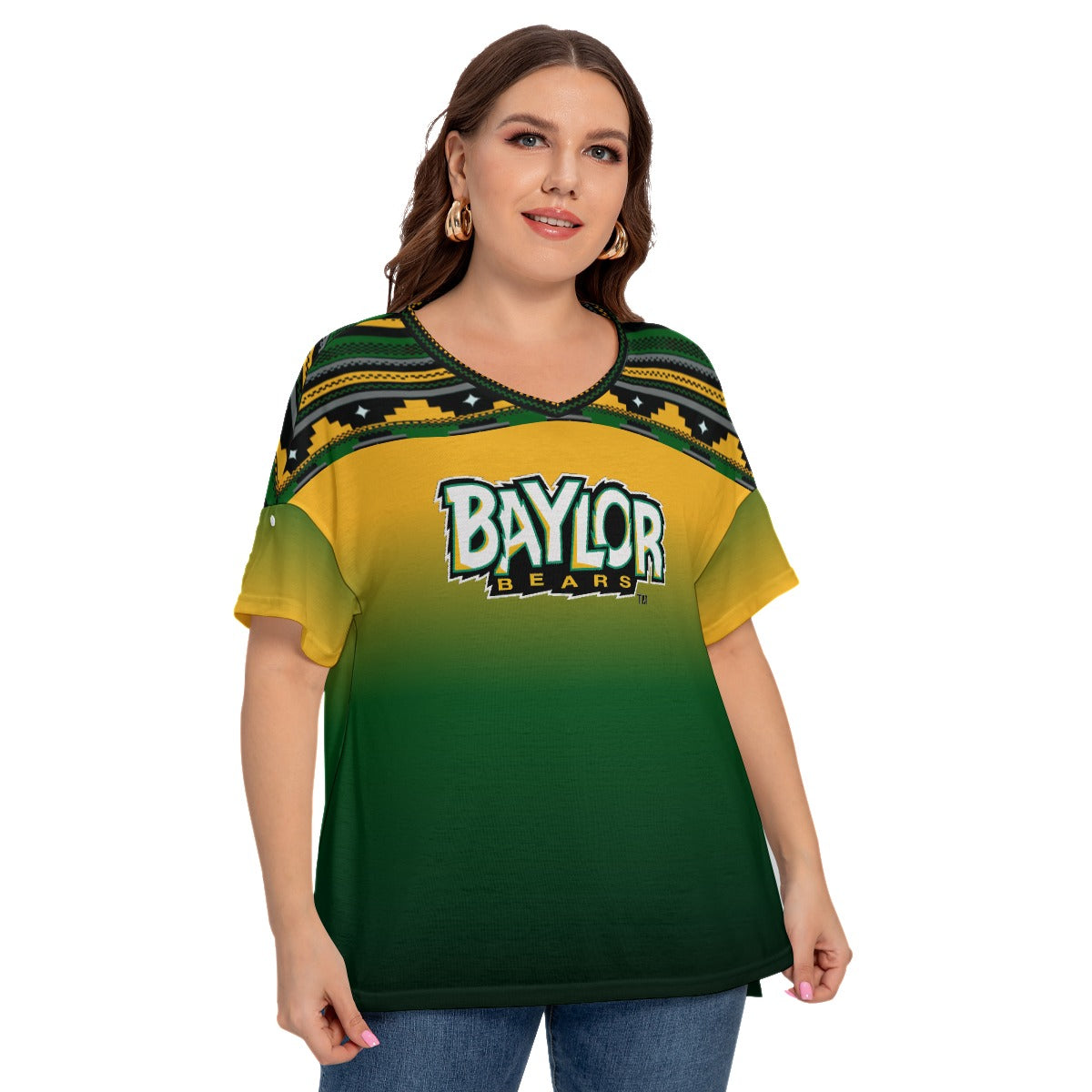 Women's Waco University Drop-shoulder Short Sleeve T-shirt (Plus Size)