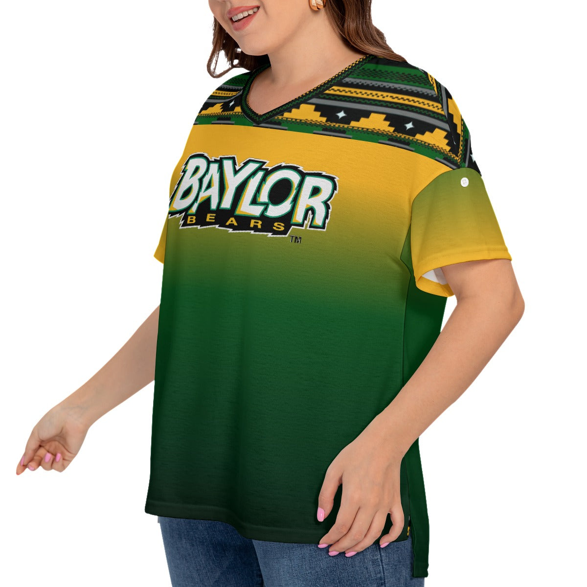 Women's Waco University Drop-shoulder Short Sleeve T-shirt (Plus Size)