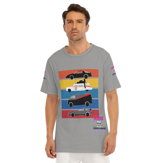 Kitt Ecto-1 A-Team Delorean 1980s Cars Shirt Gray