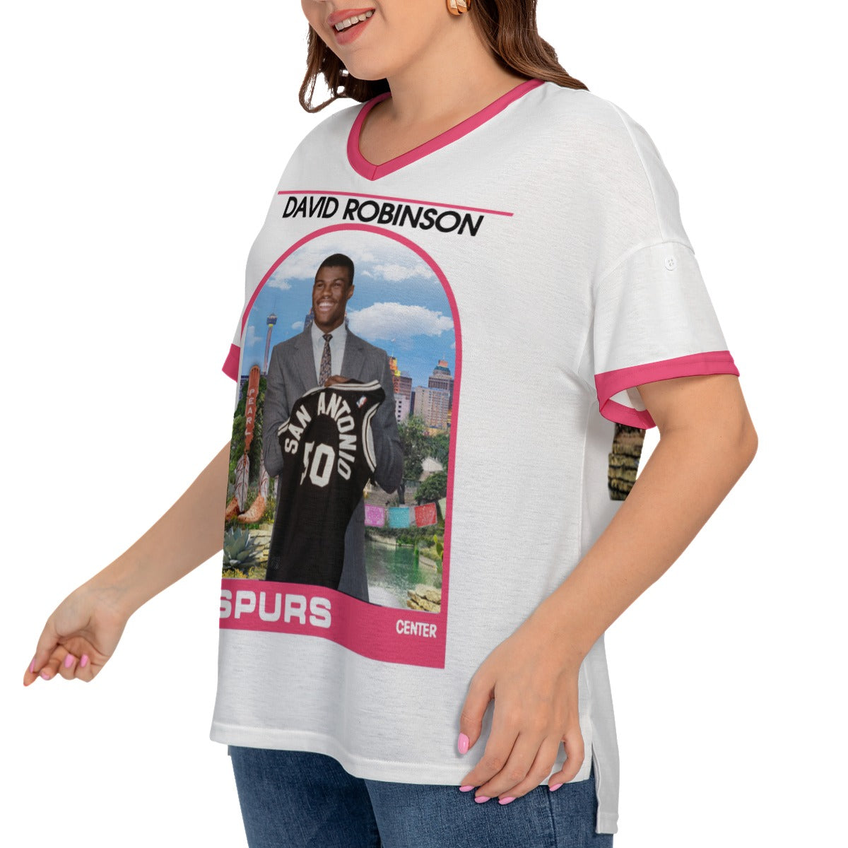 Womens Spurs David Robinson Shirt (Plus Size)